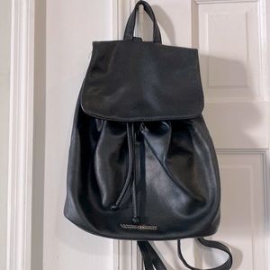 Black leather backpack purse by Victoria Secret